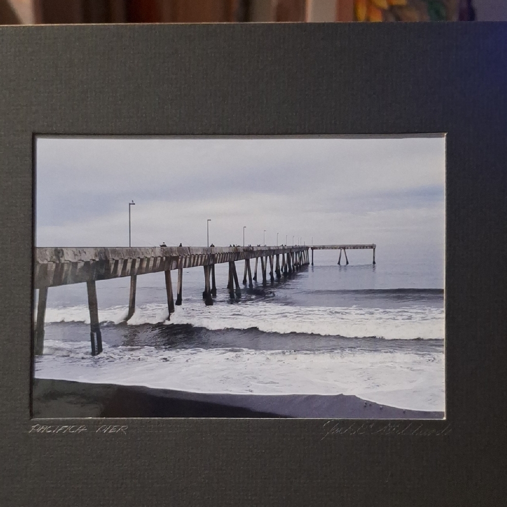 NWT - Pacifica Pier B/W By Jack E. Stiddard 8x10/11X14 Black Mat